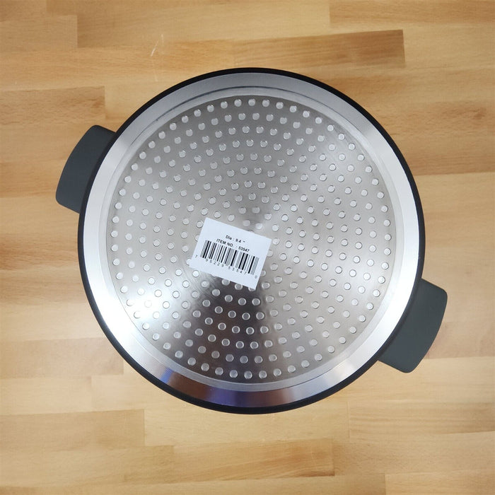 Dutch Oven With Nonstick Interior with Glass Lid And Handles Aluminum 4 Qt Black