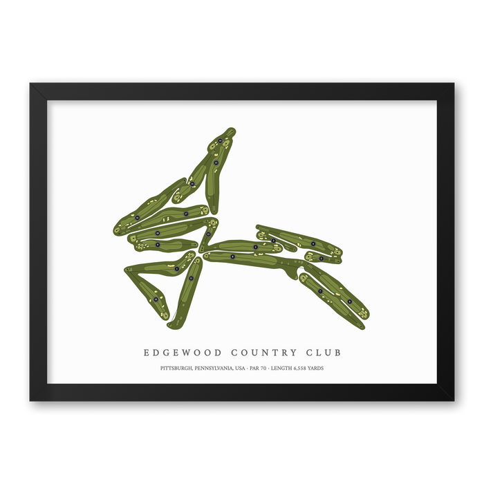 Edgewood Country Club | Golf Course Print | Black Frame