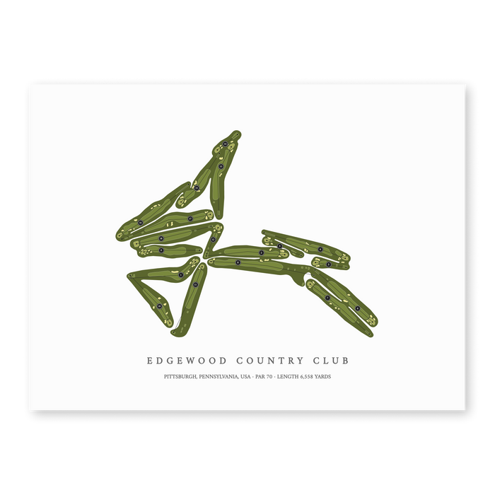 Edgewood Country Club | Golf Course Print | Unframed