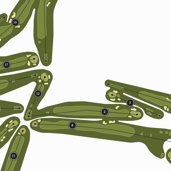 Edgewood Country Club | Golf Course Print | Close Up