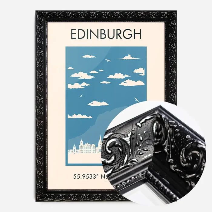 21x30cm | 8¼ x 11¾in / Black Ornate Frame