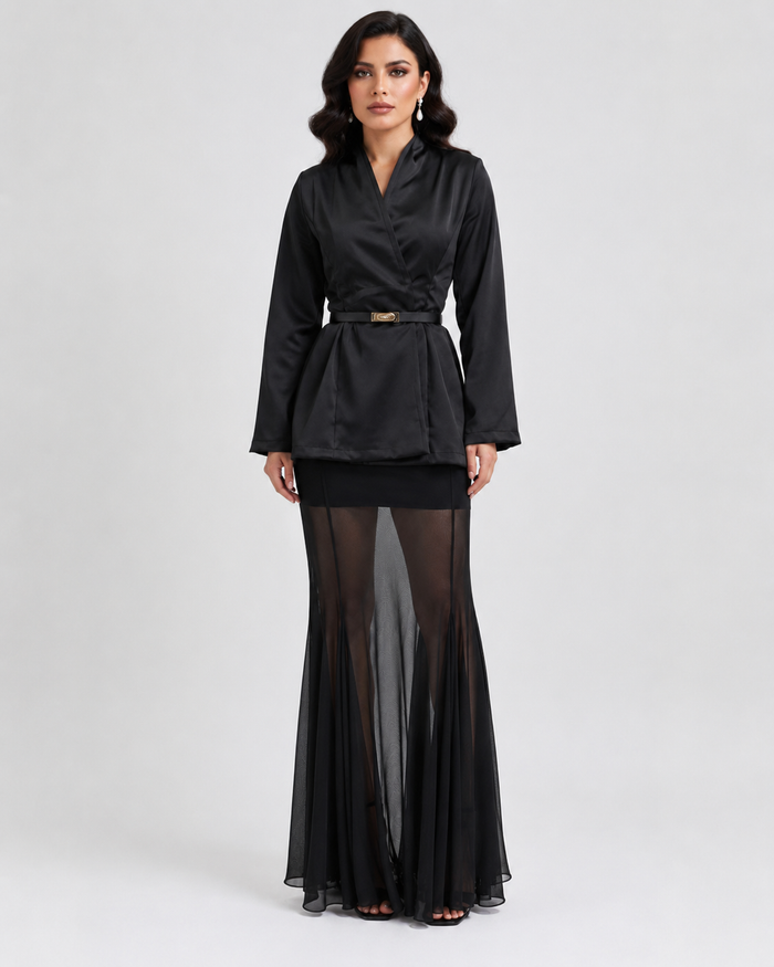 Elegant Black Two-Piece Set - Prestige