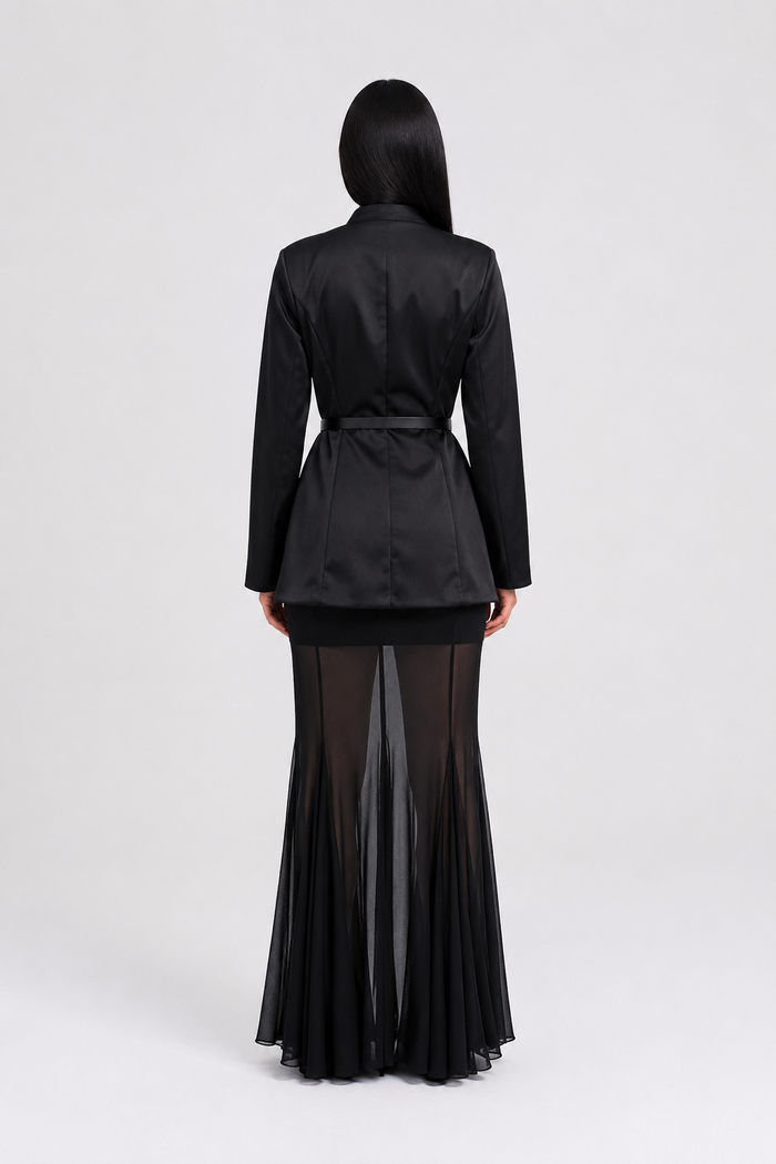 Elegant Black Two-Piece Set - Prestige