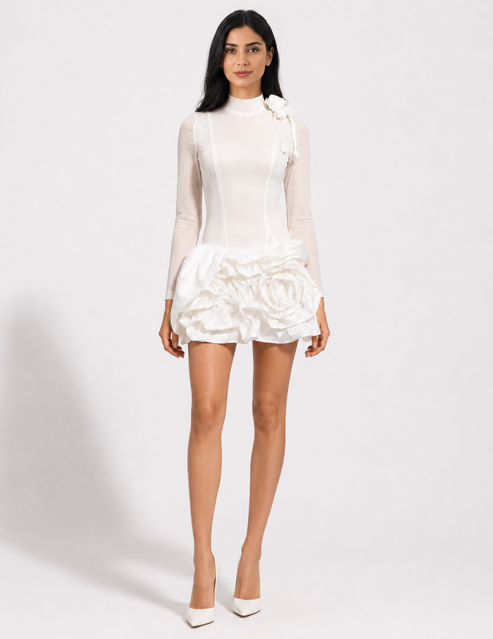 Elegant Floral Mini Dress - Blossom