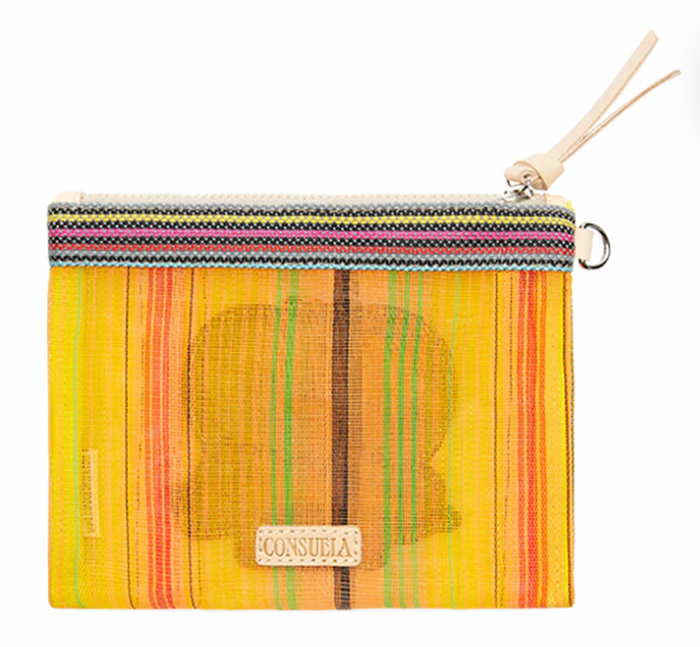 Elena Mesh Mini Slim Zip Pouch