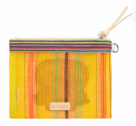 Elena Mesh Mini Slim Zip Pouch