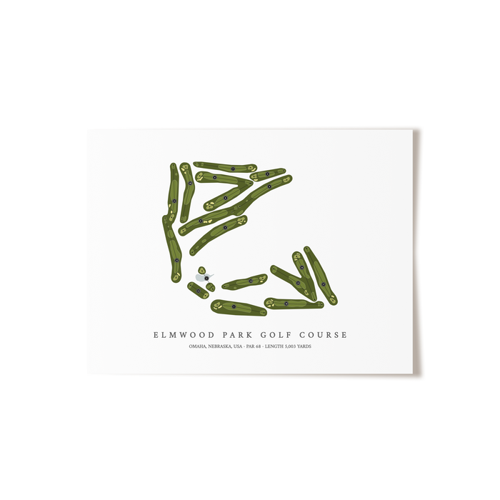 Elmwood Park Golf Course | Golf Course Print | Unframed