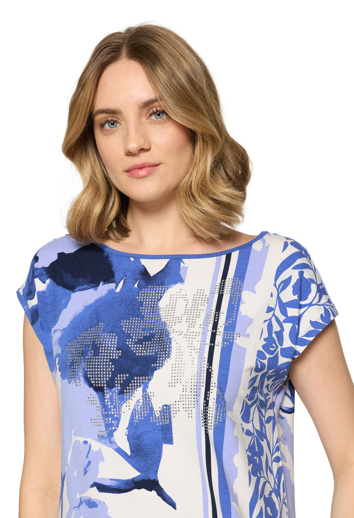 Embellished Printed Top