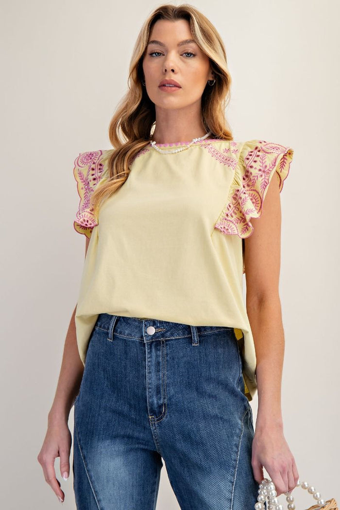 EMBO KNIT TOP ( 2 COLORS)
