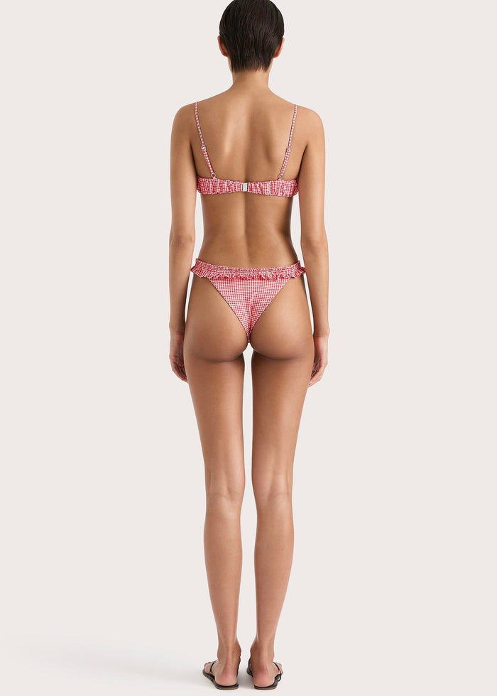 Esterel Bikini Bottom (Gingham Red)