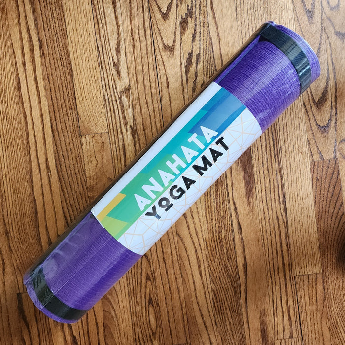 Exercise Yoga Mat Purple Non Slip At 72" X 24" X 6Mm Thickness & Carrying Strap