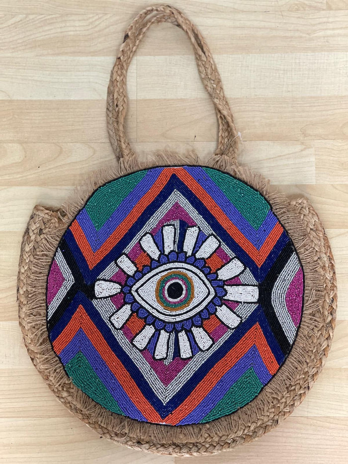 EYE Jute Tote Bright Colors