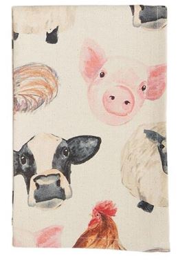 FARM ANIMAL & CHECKED TOWELS