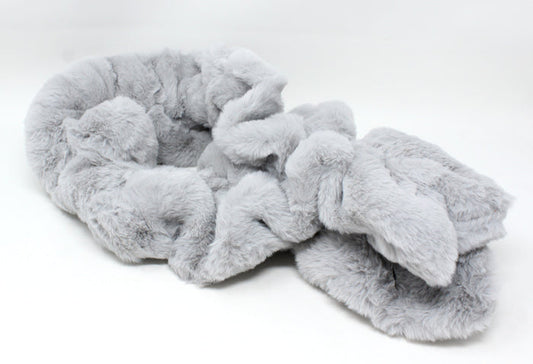 Faux Fur Gathered Look Scarf
