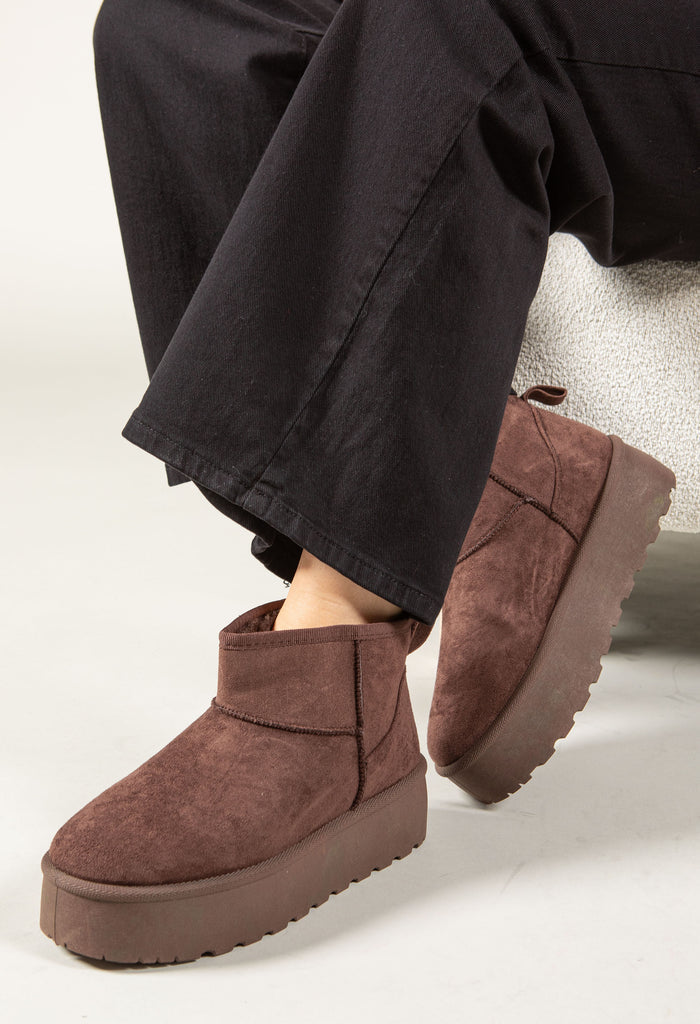 Faux Fur Lined Platform Boot