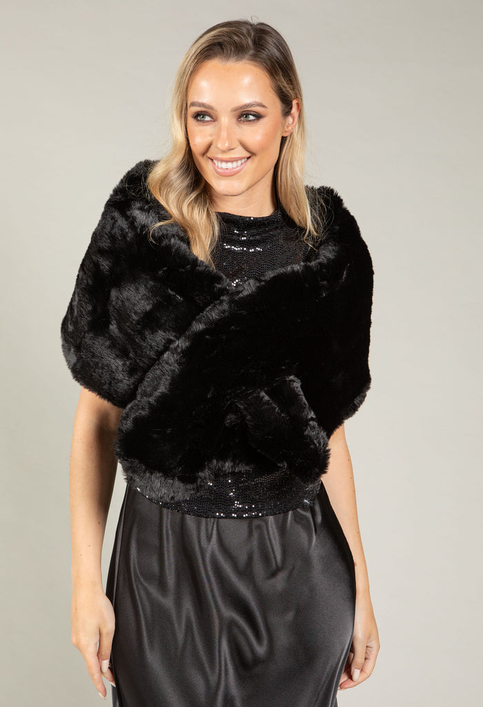 Faux Fur Shrug