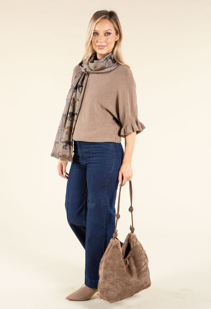 Faux Fur Slouch Bag
