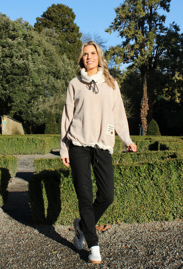 Faux Fur Trim Jumper