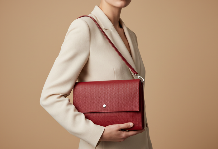 Faux Leather Envelope Bag