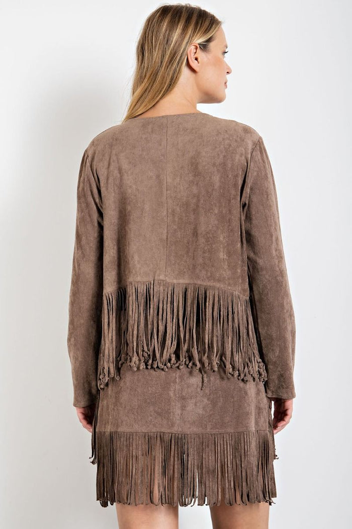 FAUX SUEDE SKIRT