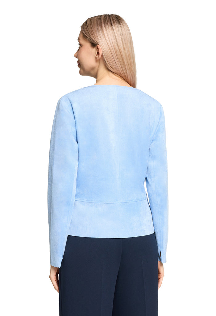 Faux Suede Zip-Up Jacket