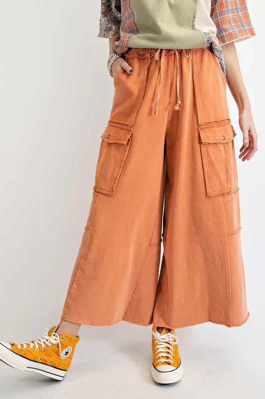 Feeling Good Utility Wide Leg Terry Pants