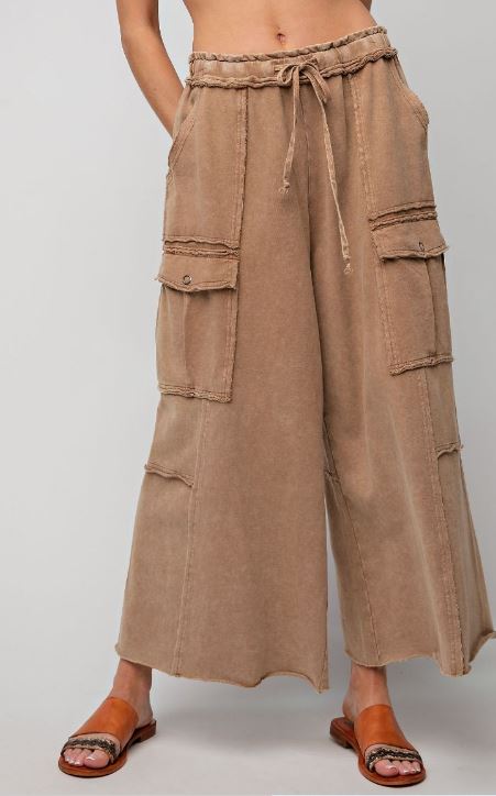 Feeling Good Utility Wide Leg Terry Pants