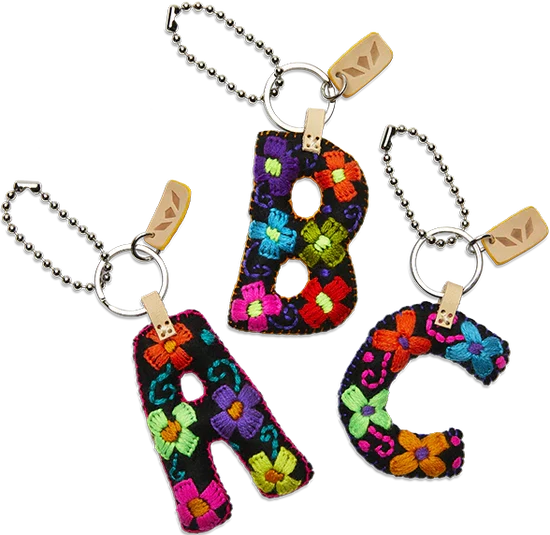 FELT ALPHABET CHARMS, MULT COLORS