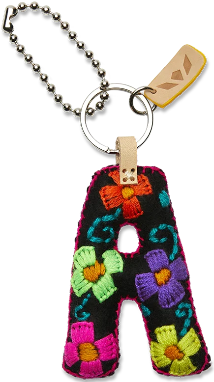 FELT ALPHABET CHARMS, MULT COLORS