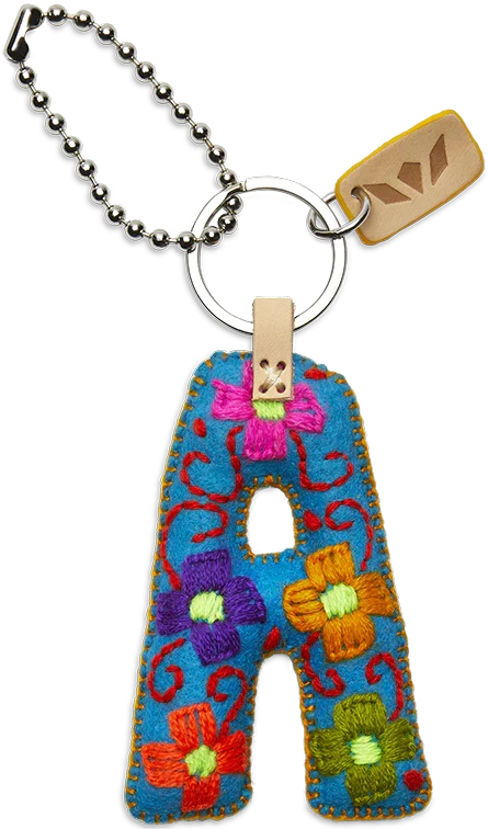FELT ALPHABET CHARMS, MULT COLORS
