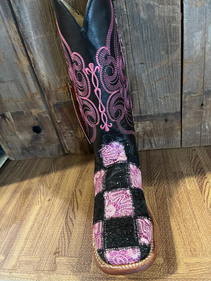 Ferrini Print Patchwork Womens Boot