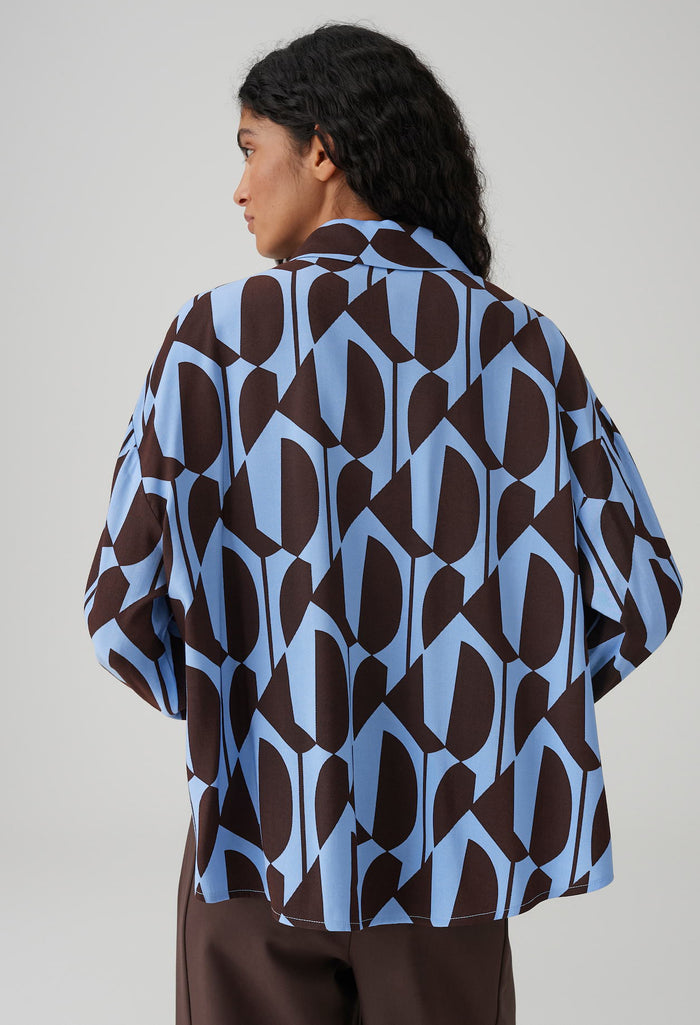 Fetro Loose Fit Printed Blouse