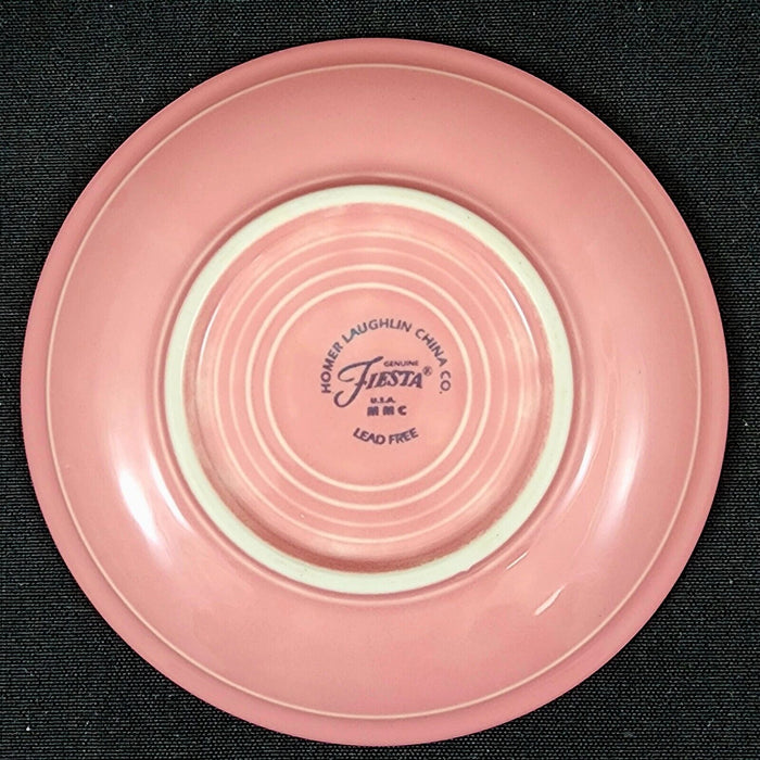Fiesta Ware Homer Laughlin Saucer Pink Rose Dinnerware Ceramic Vtg