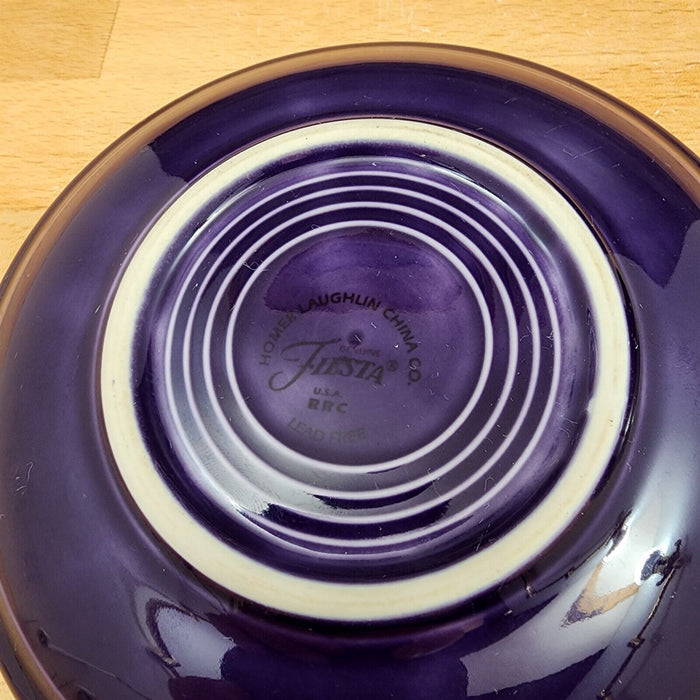 Fiesta Ware Homer Laughlin Saucer Plum Dinnerware Purple Ceramic Set of 2 Vtg
