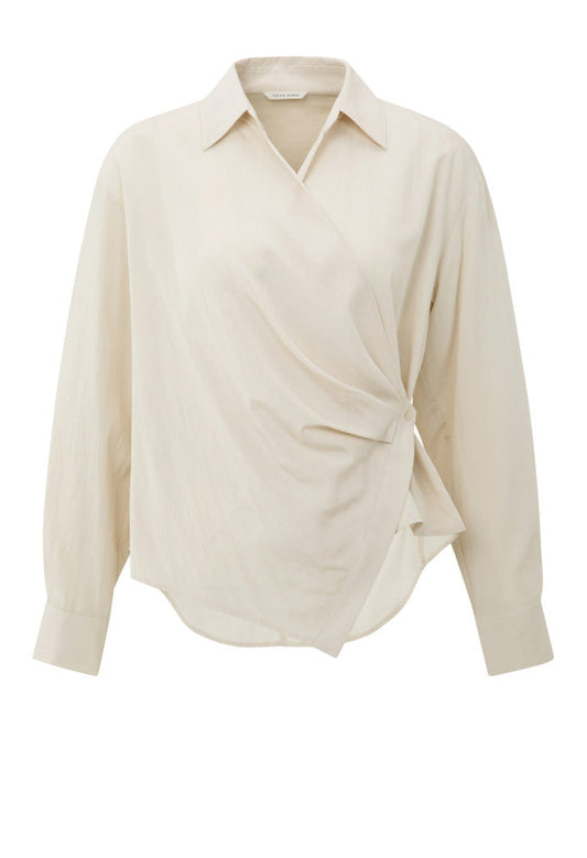 Fitted wrap blouse