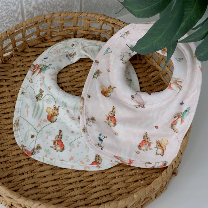 Flopsy Mopsy & Cottontail 2pk Dribble Bibs - Bubba Blue Australia