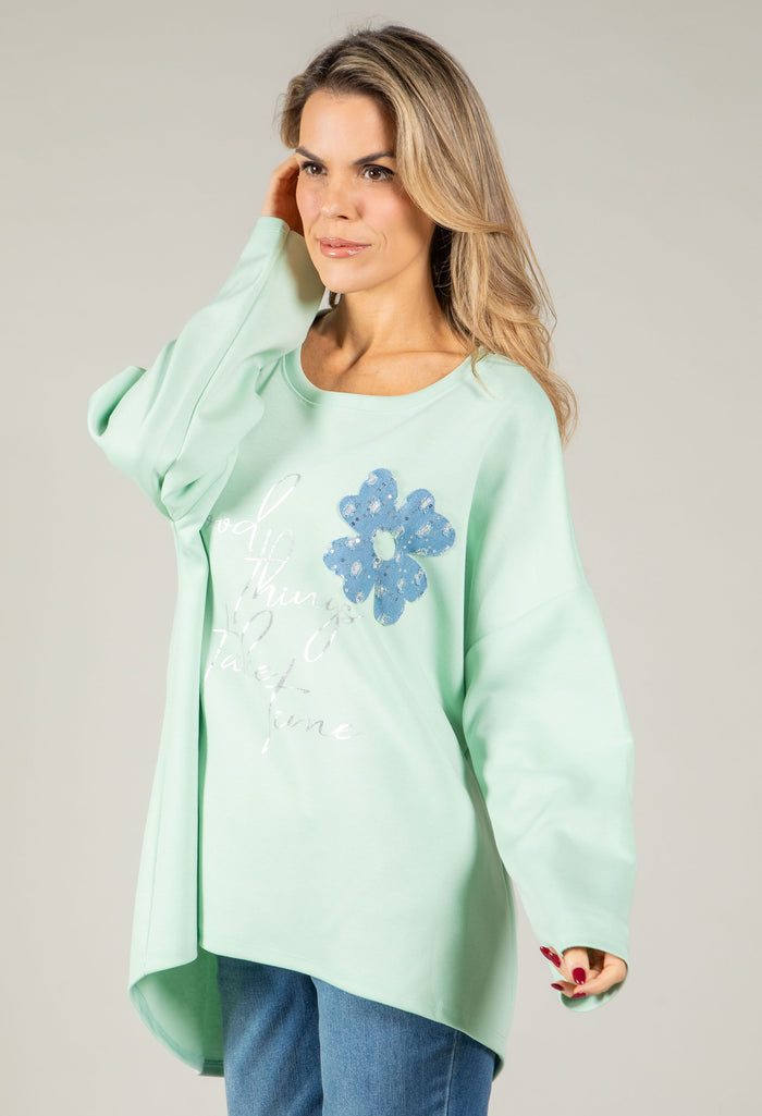 Floral Diamante Top