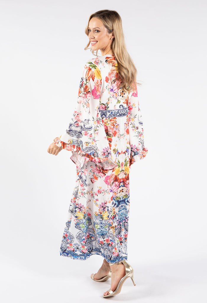 Floral Kimono Sleeve Dress