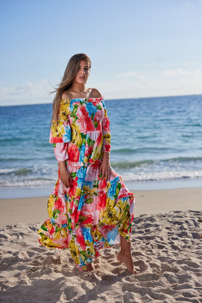 Floral off the shoulder dress - NEW ARRIVAL