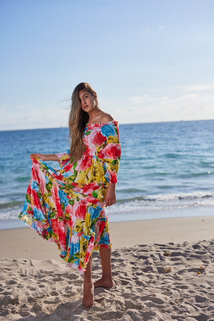 Floral off the shoulder dress - NEW ARRIVAL