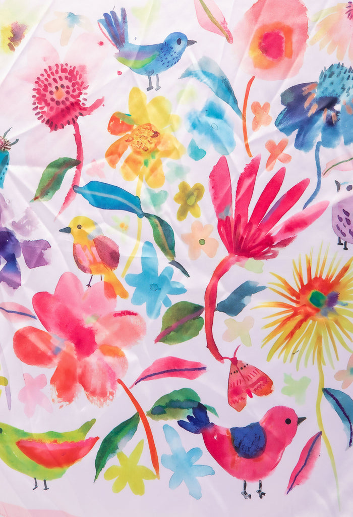 Floral Print Satin Touch Scarf