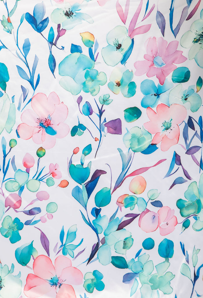 Floral Print Satin Touch Scarf