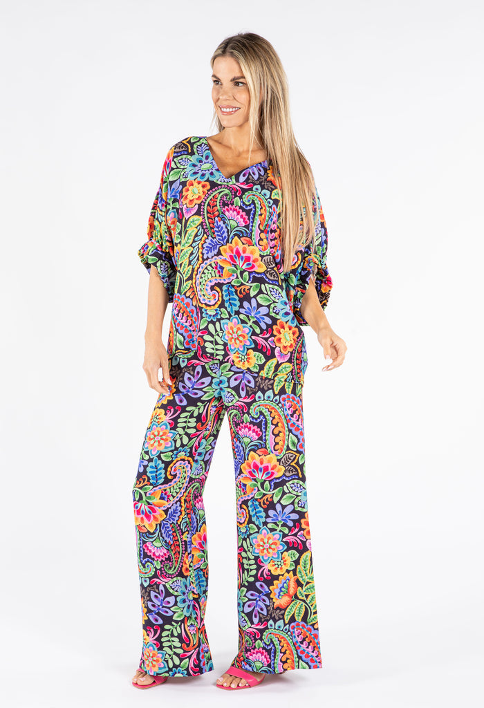 Floral Print Tunic Blouse