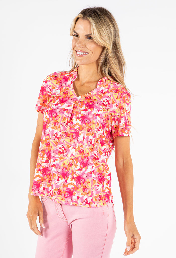 Floral Print V-Neck Top