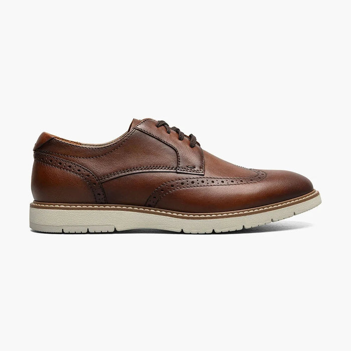 Florsheim Vibe Men's Cognac Leather Lace Up Wingtip Oxford Dress Shoes