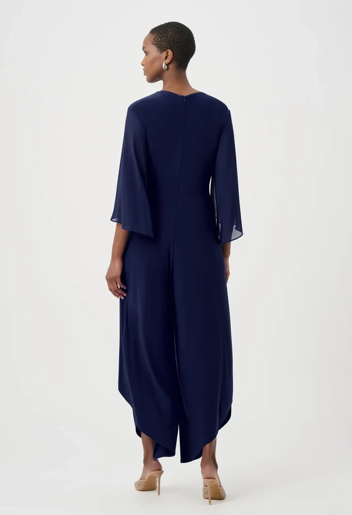 Formal Ruched V-neck Jumpsuit