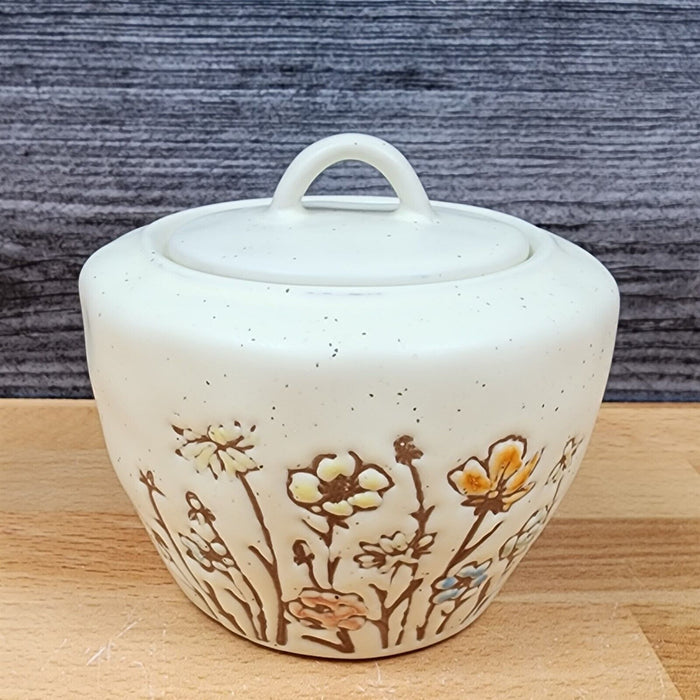 Fowers of the Valley Sugar Bowl with Lid Ceramic Kitchen Décor by Blue Sky