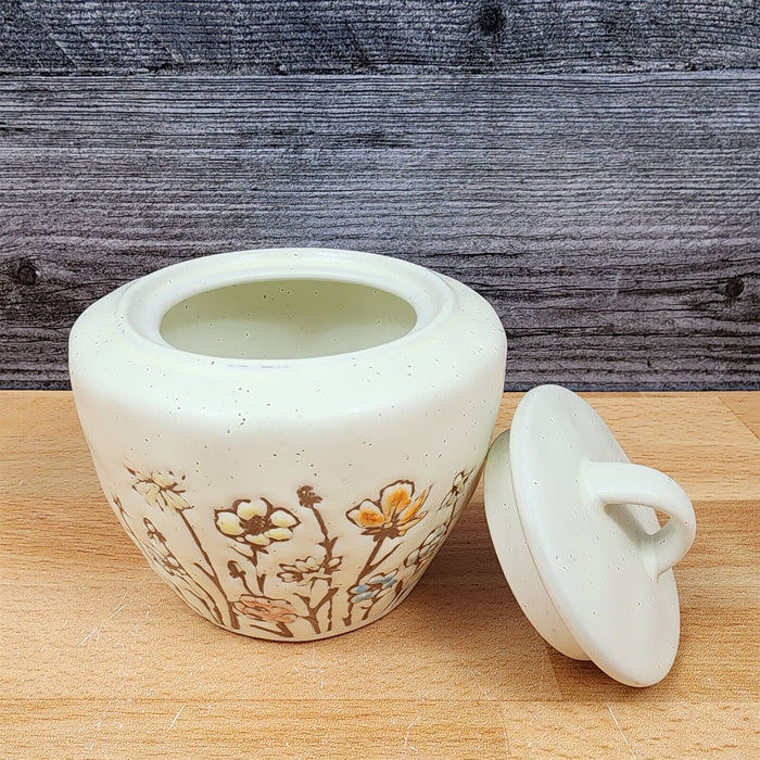 Fowers of the Valley Sugar Bowl with Lid Ceramic Kitchen Décor by Blue Sky