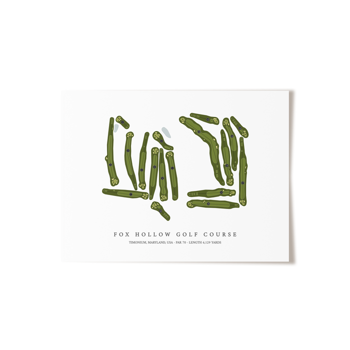 Fox Hollow Golf Course | Golf Course Print | Unframed