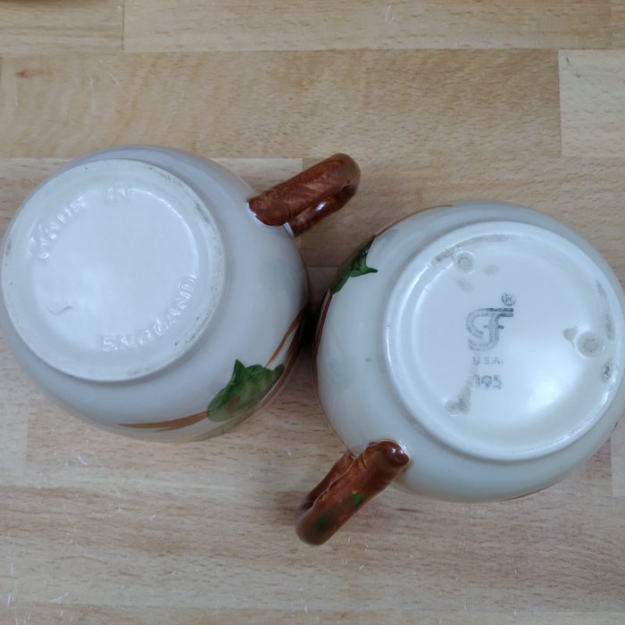 Franciscan Apple Tea Cup and Saucer Set of 2 Coffee Mugs England Stamp